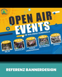 Banner gestalten lassen – Eventbanner Design